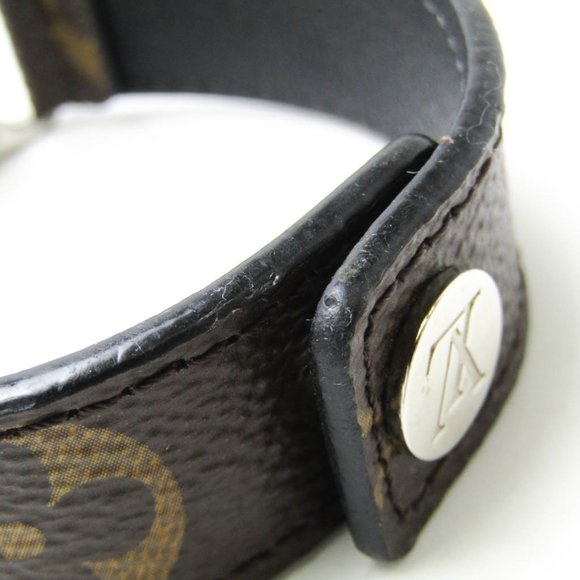 Louis Vuitton Hockenheim Bracelet M6141 Metal,Monogram Bangle Brown,Silver - Picture 3 of 12